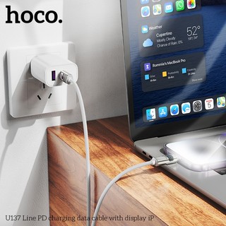 Cáp sạc LCD báo dòng Hoco U137 TypeC to LaiNing 27W, dài 1.2M