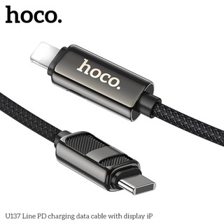 Cáp sạc LCD báo dòng Hoco U137 TypeC to LaiNing 27W, dài 1.2M