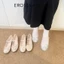 - Giày búp bê nữ balletcore lưới phối hoa quai ngang kiểu dáng basic màu kem - EL125