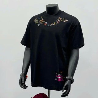 Áo Phông Hè Cổ Tròn Phối Hình  Cậu Bé Shin Hoạt Hình Trước Ngực Sành Điệu, Chất Liệu Cotton Khô Mềm Mịn Thấm Hút Mồ Hôi