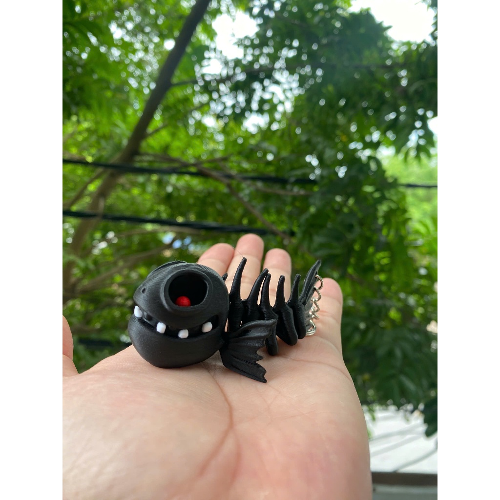 Móc Khóa Xương Cá Cute 3D, Phụ Kiện Treo Chìa Khóa Balo Túi Xách, Quà Tặng Độc Lạ Cá Tính
