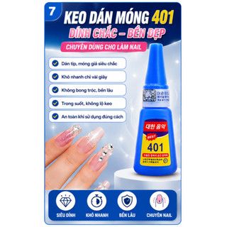 Keo Đa Năng 401 Hàn Quốc Siêu Chắc Dán Móng Úp Charm Đá Phụ Kiện Khô Nhanh Loại 20G