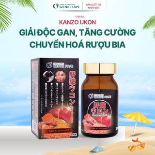TPBVSK Viên Uống Bổ Gan Giúp Giải Độc Gan, Mát Gan, Giảm Căng Thẳng Mệt Mỏi, Hạ Men Gan Kanzo Ukon Genki Fami Nhật Bản