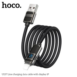 Cáp sạc LCD báo dòng Hoco U137 USB-A to LaiNing 12W, dài 1.2M - Phụ Kiện Nhất Tín