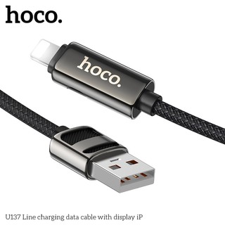 Cáp sạc LCD báo dòng Hoco U137 USB-A to LaiNing 12W, dài 1.2M - Phụ Kiện Nhất Tín