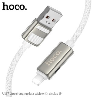 Cáp sạc LCD báo dòng Hoco U137 USB-A to LaiNing 12W, dài 1.2M - Phụ Kiện Nhất Tín