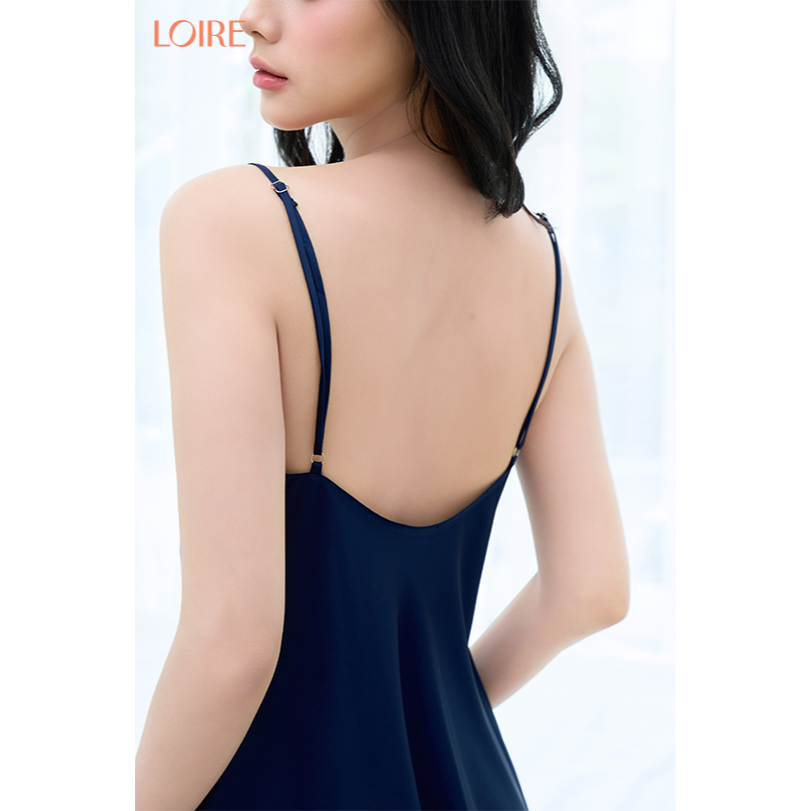 Váy Mặc Nhà FDMN260386 Chất Lụa Pháp Mềm Mại Dáng Chiết Eo Quyến Rũ
