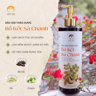 Dầu Gội Bồ Kết Sả Chanh Thảo Mộc giúp Giảm Rụng Tóc, Sạch Gàu – Thiên Y Linh - 500ml