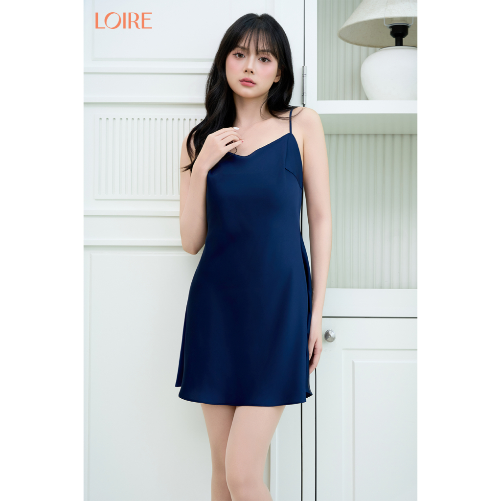 Váy Mặc Nhà FDMN260386 Chất Lụa Pháp Mềm Mại Dáng Chiết Eo Quyến Rũ