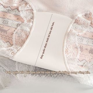 Quần lót nữ cotton cao cấp kháng khuẩn khử mùi, Quần chíp nữ cạp vừa viền ren gợi cảm DEVARI L6011