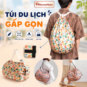 Túi Gấp Gọn Đi Bơi, Đi Biển Vải Oxford Chống Nước Homemate, Túi Xách Đi Chợ Siêu Thị Tái Sử Dụng
