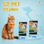 Hạt Dinh Dưỡng Cho Mèo S2 PET V2 Plus1kg - 70% Topping Thịt Sấy, Hỗ Trợ Tiêu Hóa, Giảm Búi Lông