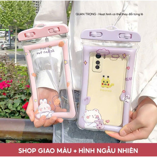 Túi Đeo Chống Nước Bảo Vệ Điện Thoại Có Phao Hoạ Tiết Hoạt Hình Kèm Dây Đeo Dễ Thương Tiện Dụng