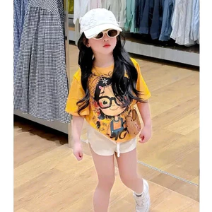 Set Bé Gái HỌA TIẾT CÔ GÁI TÓC XÙ K.Kid Bộ Mùa Hè Cotton Vải Mềm Mát Size 8-20kg M99