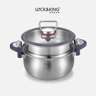 Nồi Tăng Áp Đa Năng Lock&King LK-3126 Inox 5 Lớp Có Xửng Hấp Cao Cấp