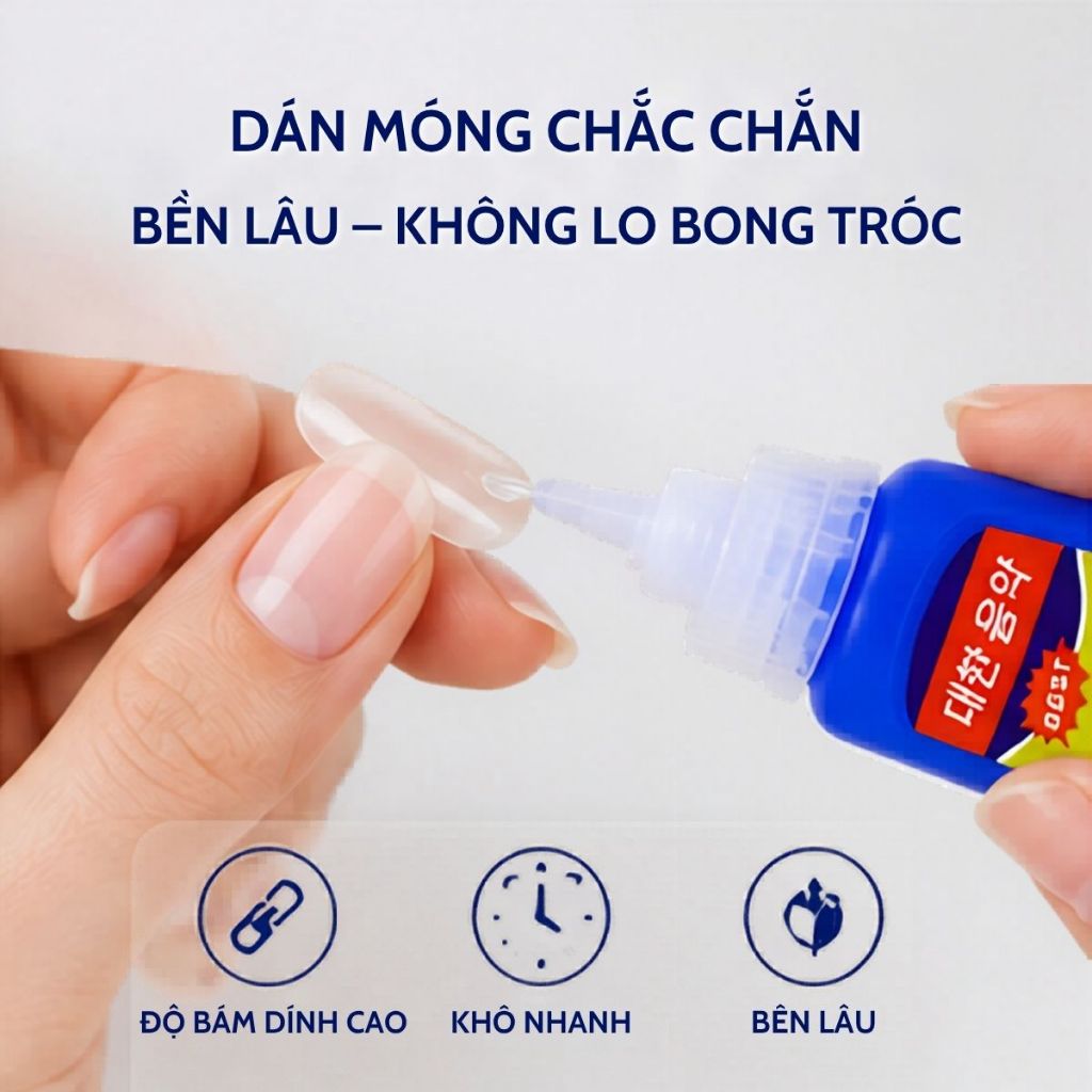 Keo dán móng 401 combo 2 chai tặng 1 chai siêu chắc nhanh khô keo gắn đá phụ kiện nail loại tốt 20g