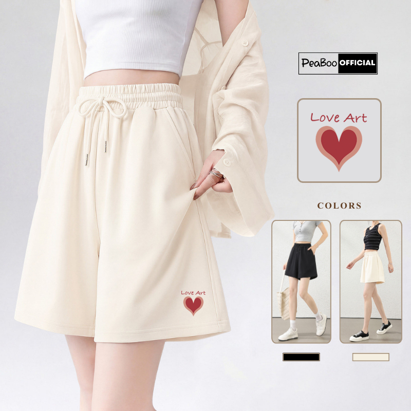 Quần Đùi Nữ, Quần Short By PEABOO Mã BST02 Luckyday Chất Cotton Thoáng Mát Dòng Cạp Chun Có Túi và Dây Thắt Năng Động | BigBuy360 - bigbuy360.vn