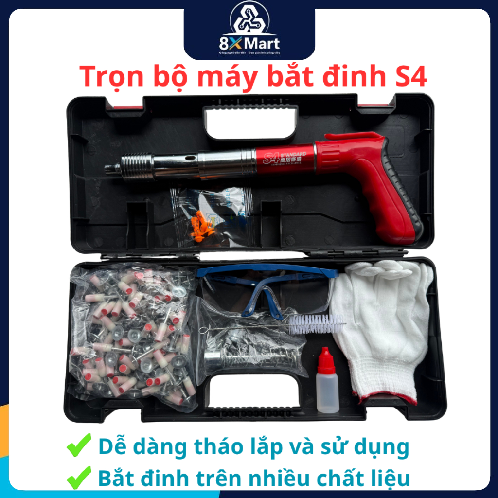 Máy Bắn Đinh Tán ( S4 - loại xịn ) Dụng cụ Tiện lợi - Dễ sử dụng - An toàn