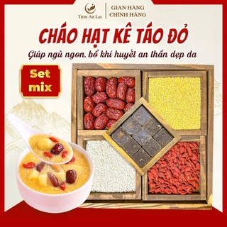Combo 7 set cháo hạt kê táo đỏ thảo mộc khô, thơm sạch, bồi bổ tỳ vị và dưỡng nhan
