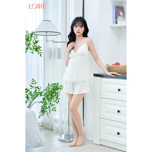 Bộ Mặc Nhà 2 Dây Loire FDMN260373 Chất Lụa Mềm Mại Có Mút Ngực