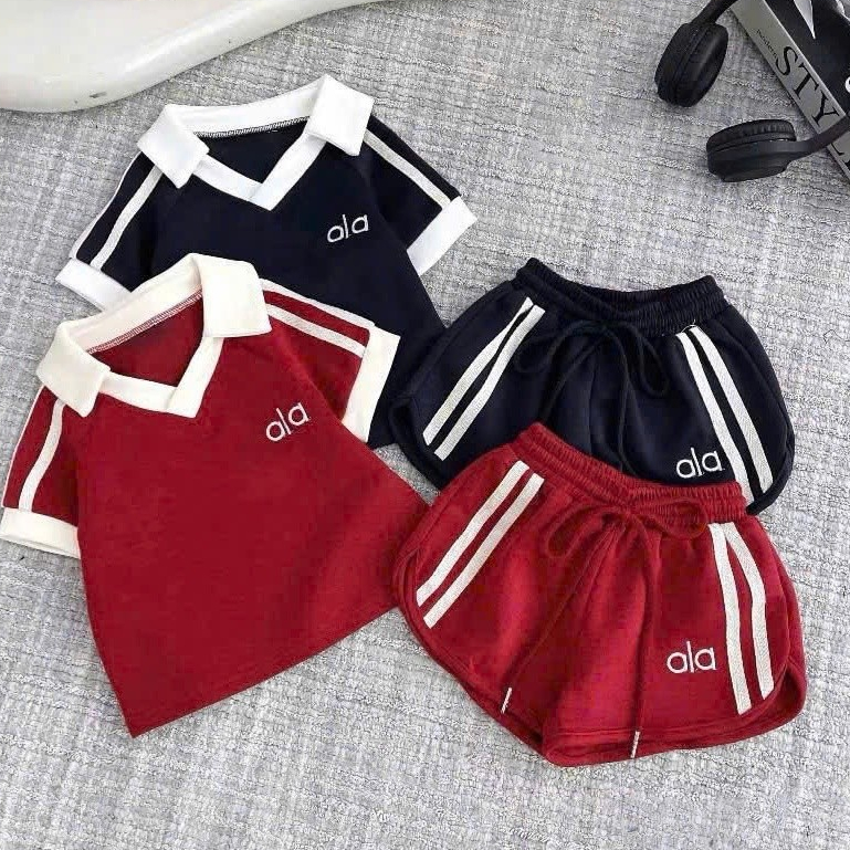 Set Bé Gái HỌA TIẾT OLOE CỔ BẺ QC50 K.Kid Bộ Mùa Hè Chất Cotton Mát Size 8-20kg M88