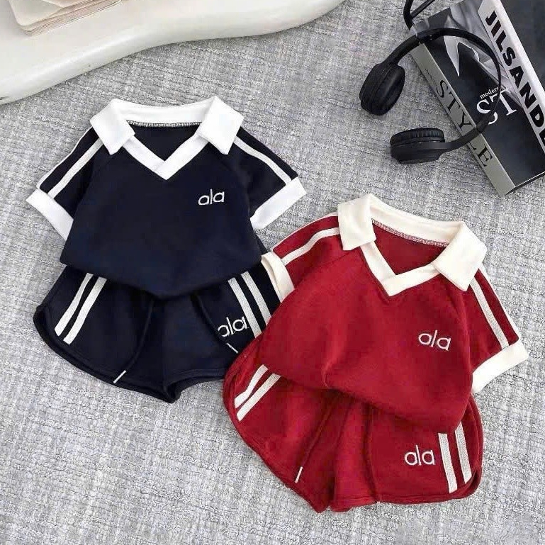 Set Bé Gái HỌA TIẾT OLOE CỔ BẺ QC50 K.Kid Bộ Mùa Hè Chất Cotton Mát Size 8-20kg M88