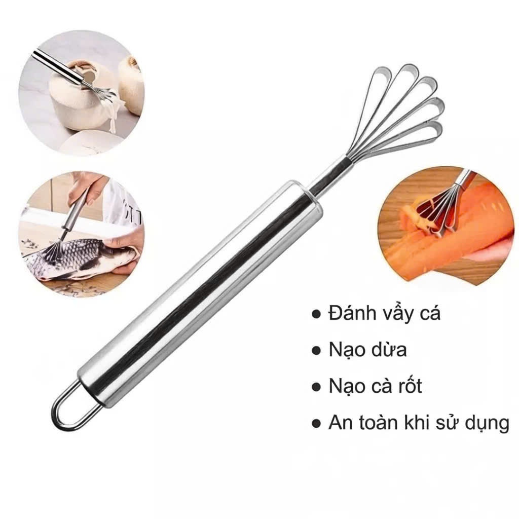 Dụng Cụ Nạo Dừa Sợi Đa Năng Bằng Thép Không Gỉ