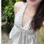 Áo cổ yếm xoắn ngực chấm bi hở lưng dáng bí siêu hot