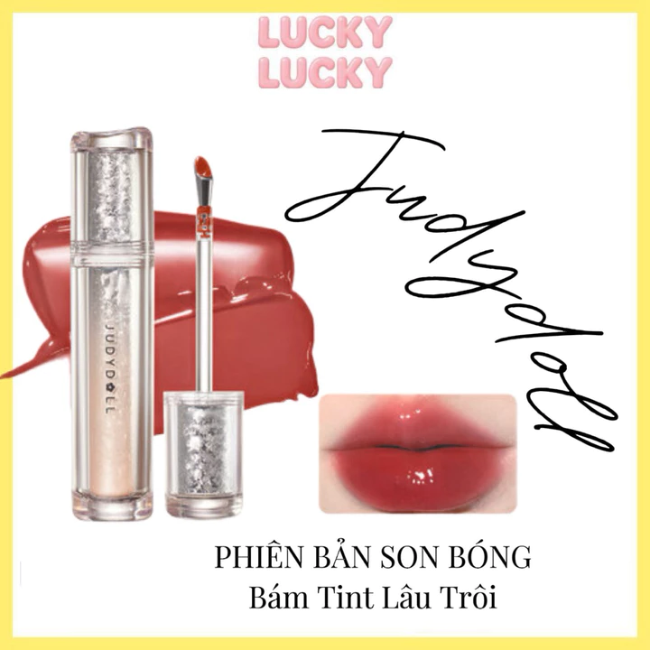 Son Đầu Sắt JUDYDOLL Watery Lip Gloss Son Tint Bóng Dưỡng Ẩm Bền Màu Lâu Trôi Không Lộ Vân Môi 2,4g