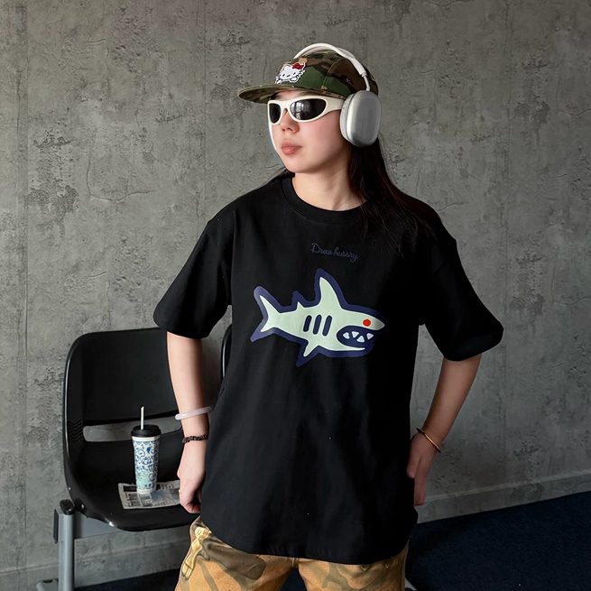 [Full Tag] Áo Thun Drew Fantasy Shark Oversize 100% Cotton 250GSM Cao Cấp Nam nữ
