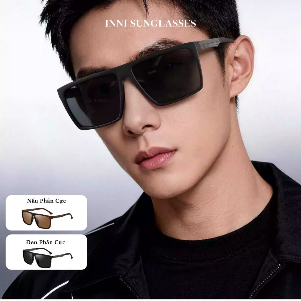 Kính Râm Thời Trang INNI 1095 Kính Gọng Vuông Nam Nữ, Kính Chống Tia UV, Phong Cách Hiện Đại