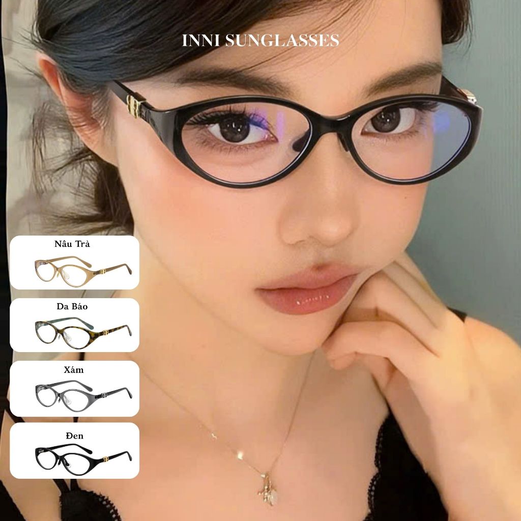 Kính Râm Mắt Mèo Đổi Màu INNI Chống Tia UV400, Gọng Kính Mắt Mèo Hottrend, Trẻ Trung - Mã 11533