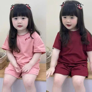 Sét Bé Gái HỌA TIẾT ZUA TRAI TIM QC63 K.Kid Bộ Mùa Hè Cotton Mát Size 8-20kg M88
