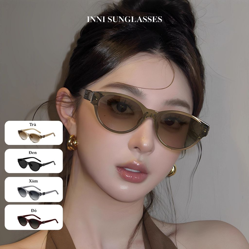 Kính Râm Du Lịch Nữ INNI Form Mắt Mèo Chống UV Chống Chói, Kính Mát Nữ Hot Trend 2026 - 11531