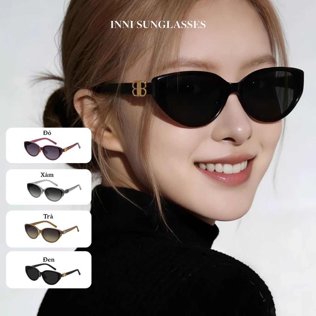 Kính Râm Mắt Mèo INNI Kính Mát Du Lịch Chống Tia UV400, Kính Mắt Mèo Hottrend, Trẻ Trung - Mã 82381