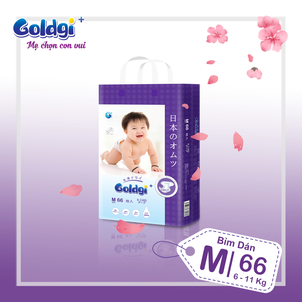 Bỉm Quần - Bỉm Dán Goldgi Cao Cấp Nhật Bản Mềm Mại Thoáng Khí