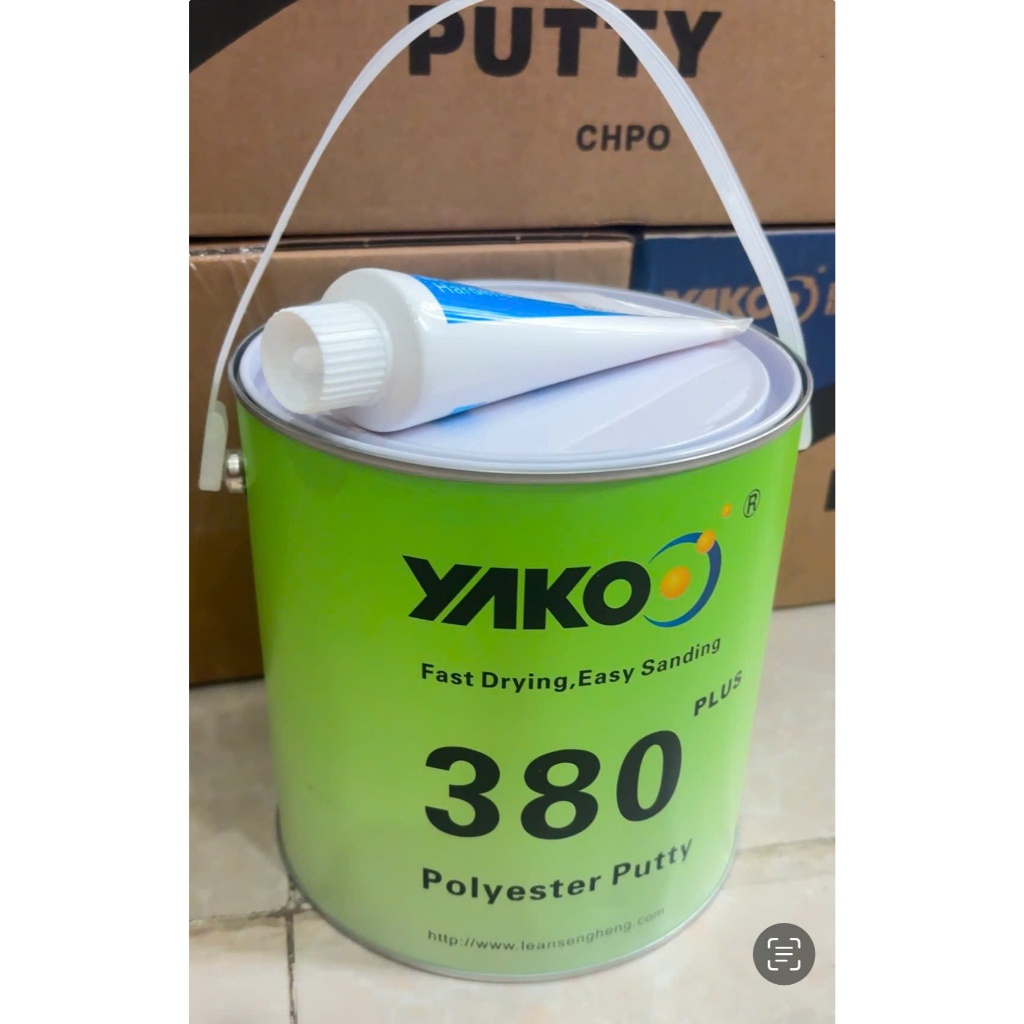 Matit bả kim loại nhanh khô AYKOO 380 4KG + đóng rắn | Bả sơn ô tô – cơ khí bả kim loại