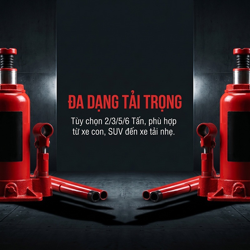 Kích Thuỷ Lực Loại Tốt ( Kích Ô tô Con Đội Thuỷ Lực ) Kích thủy lực - Con đội thủy lực 2/3/5/8/10/16/20/32 TẤN