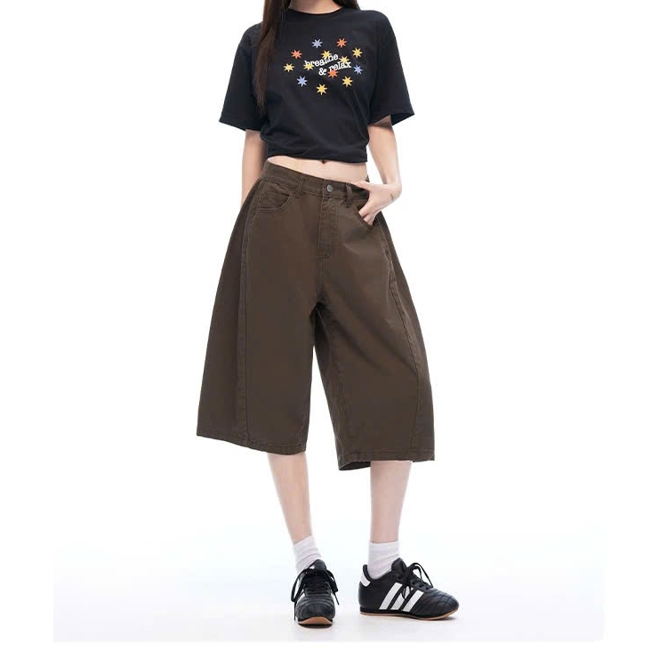 Quần Ngố Lửng Nữ Kaki Nhật Hàng Đẹp Form Cong Tôn Dáng Vibe Xinh Đẹp m10