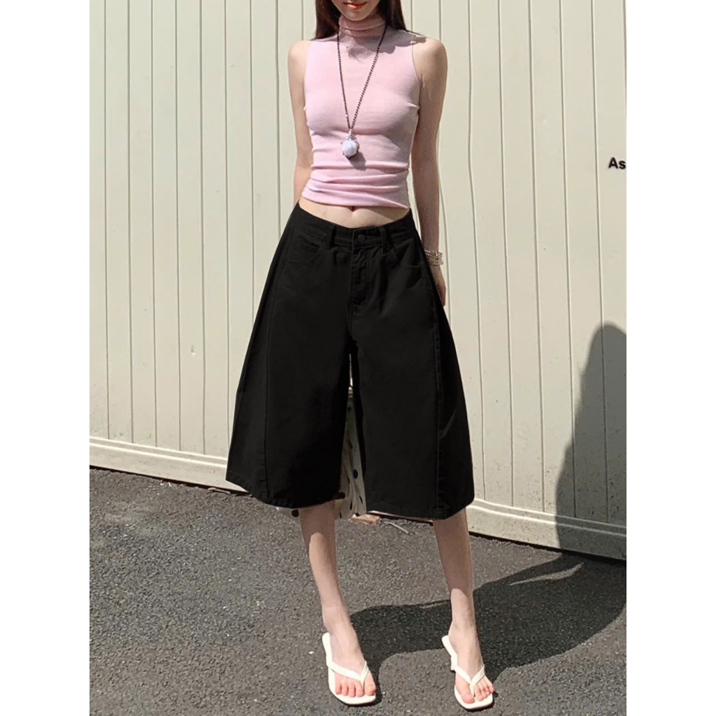 Quần Ngố Lửng Nữ Kaki Nhật Hàng Đẹp Form Cong Tôn Dáng Vibe Xinh Đẹp m10