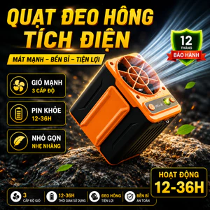 Quạt đeo thắt lưng đeo cổ F13, F17 quạt tích điện Pin dung lượng cao 10000, 15000mAh làm mát 10-12h