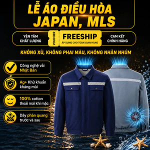 Áo điều hòa Nhật Bản lẻ áo, lẻ phụ kiện. Pin quạt áo điều hòa đủ bộ MLS, JAPAN -Bảo hành 12 tháng