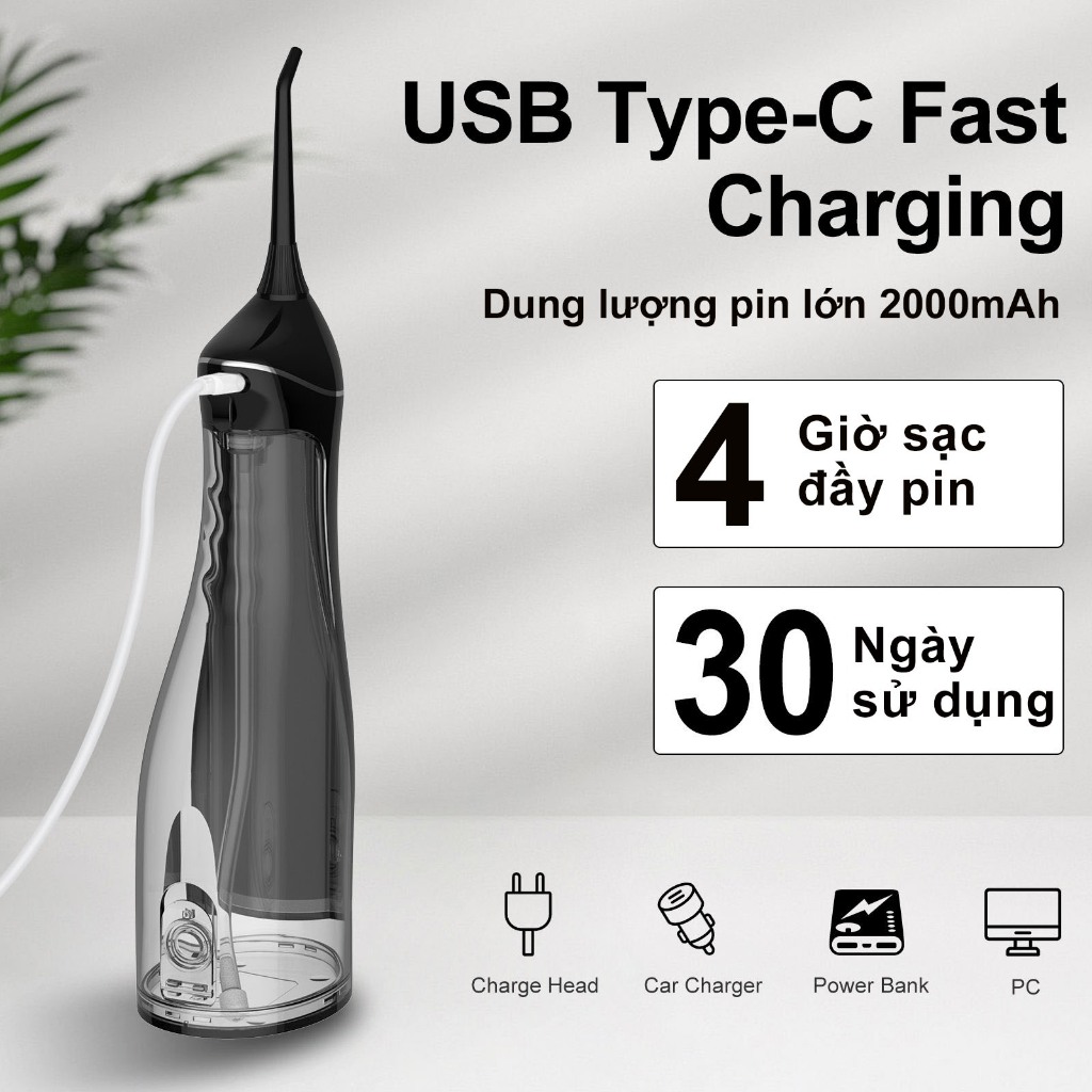 Combo tăm nước và bàn chải điện NEVAKI cao cấp vệ sinh răng miệng sạch sẽ, chống nước IPX7 bảo hành 12 tháng