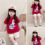 Sét Bé Gái HỌA TIẾT THỎ BÁO HOẠT HÌNH QC73 K.Kid Bộ Mùa Hè Chất Cotton Mát size 8-20kg M88