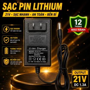 Sạc Pin 5S 21V 1A 2A dùng cho các loại pin chân phổ thông, máy khoan pin, quạt lồng sắt, đèn led