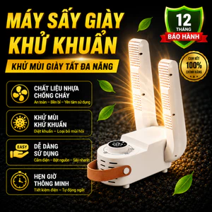 Máy sấy giày Shoe Dryer gấp gọn, có tia uv kháng khuẩn khử mùi giày tất chống hôi chân, có hẹn giờ
