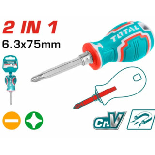 Bộ tua vít 2 trong 1 đa năng chính hãng TOTAL tiện lợi thép hợp kim siêu bền DNTT
