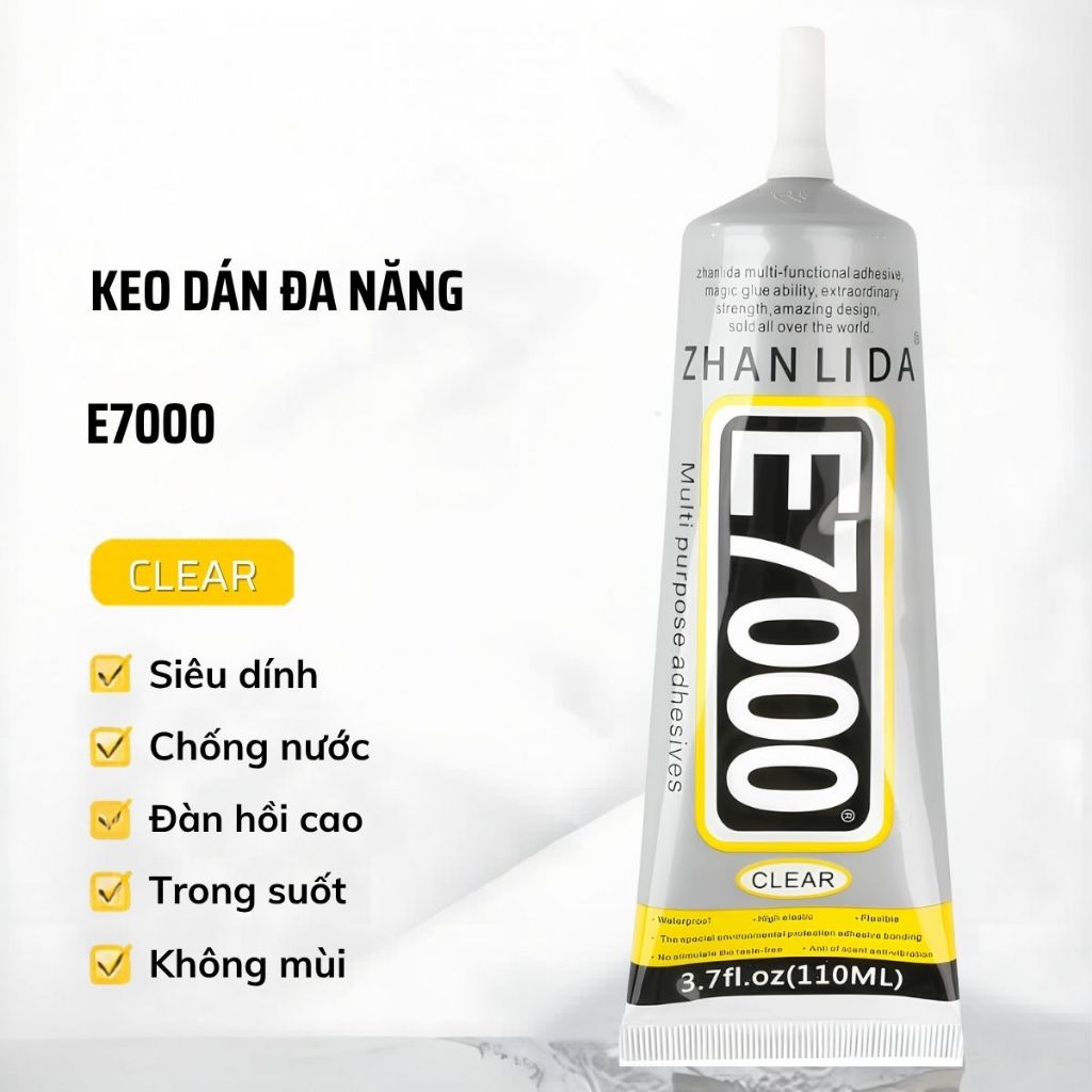 Keo dán E7000 ZHANLIDA_Keo dán được các loại vật liệu khác nhau như gỗ, vải, sắt, đá, nhựa...(Dung tích 50ml và 110ml)