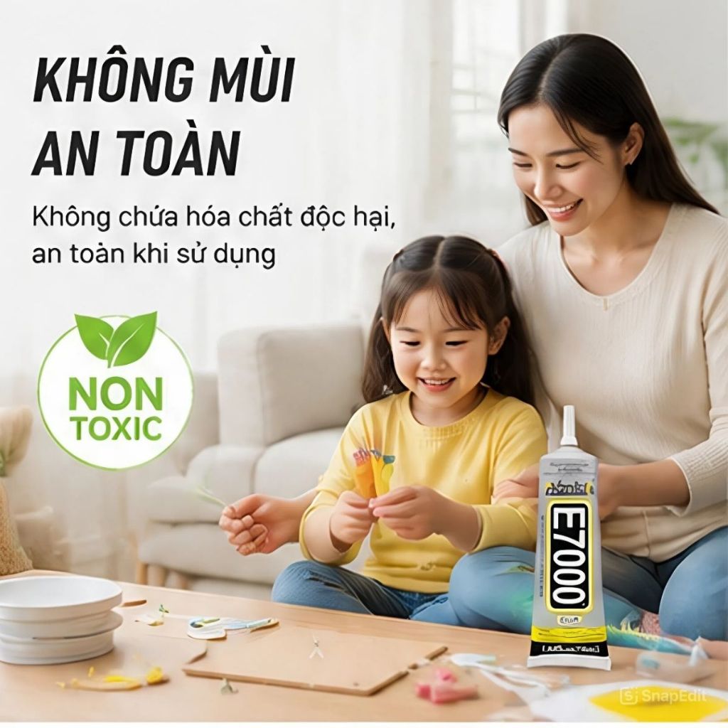 Keo dán trong suốt E7000 đính đá trang sức dán vải trang trí đồ handmade đa năng 50ml 110ml