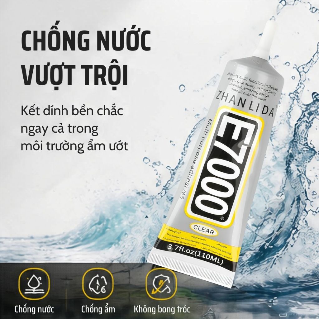 Keo dán đính đá trong suốt E7000 đính đá đính sash tốt nghiệp mũ tốt nghiệp keo nhanh khô 50ml 110ml